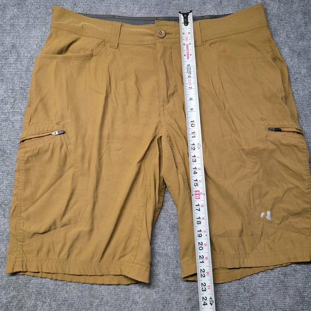 Eddie Bauer First Ascent Guide Pro Shorts Mens 38 Tan Hiking Cargo Stretch